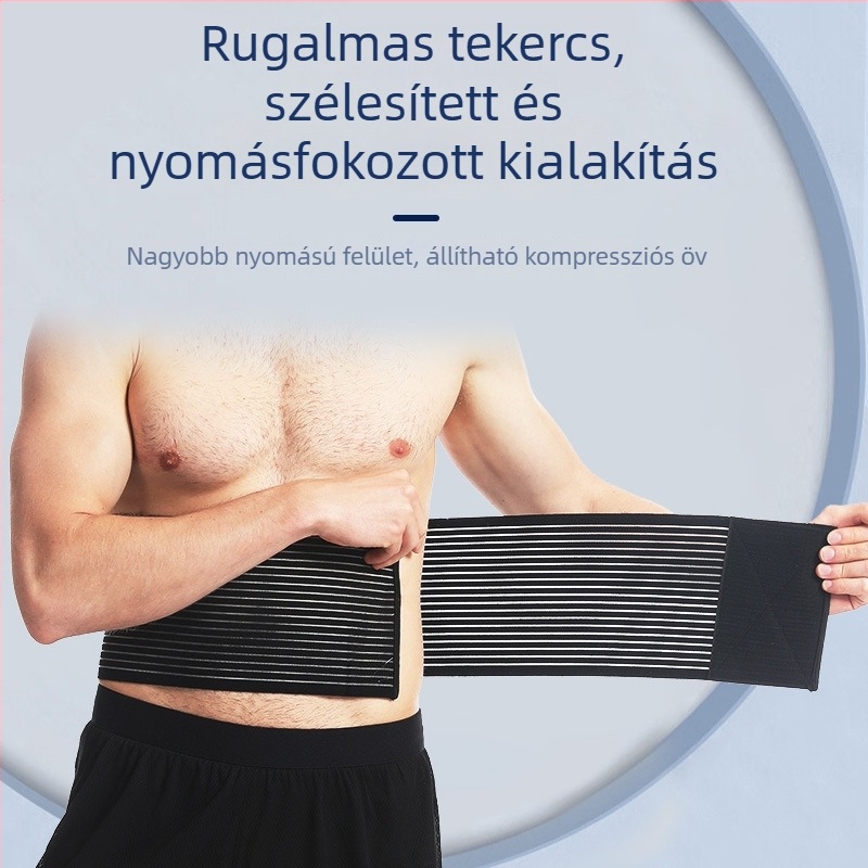 Derék támaszöv, hasi öv, teljesen rugalmas, lélegző, ultra vékony, 17 cm széles derékrész, uniszex, tánchoz, edzéshez és sporthoz