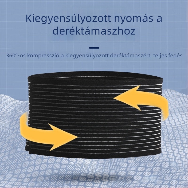 Derék támaszöv, hasi öv, teljesen rugalmas, lélegző, ultra vékony, 17 cm széles derékrész, uniszex, tánchoz, edzéshez és sporthoz