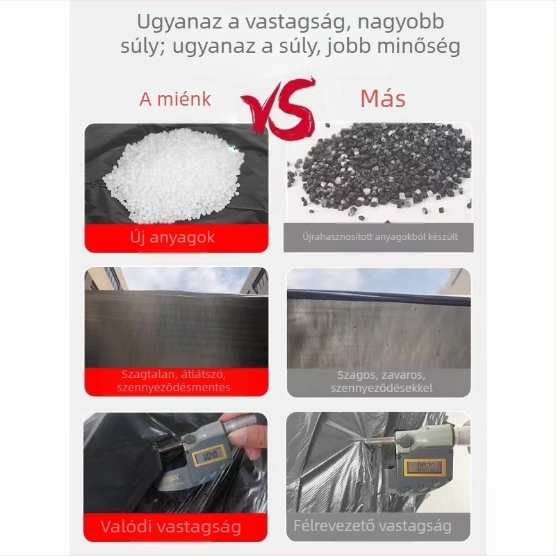 Nagy fekete, vastagított ipari szemeteszsák, egyszer használatos, szállodák, irodák és gyárak számára