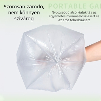 Háztartási szemeteszsákok, lapos szájú, fémes színű, vastagított kivitel, 100 darab/csomag