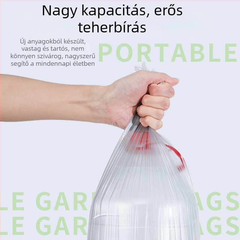 Háztartási szemeteszsákok, lapos szájú, fémes színű, vastagított kivitel, 100 darab/csomag