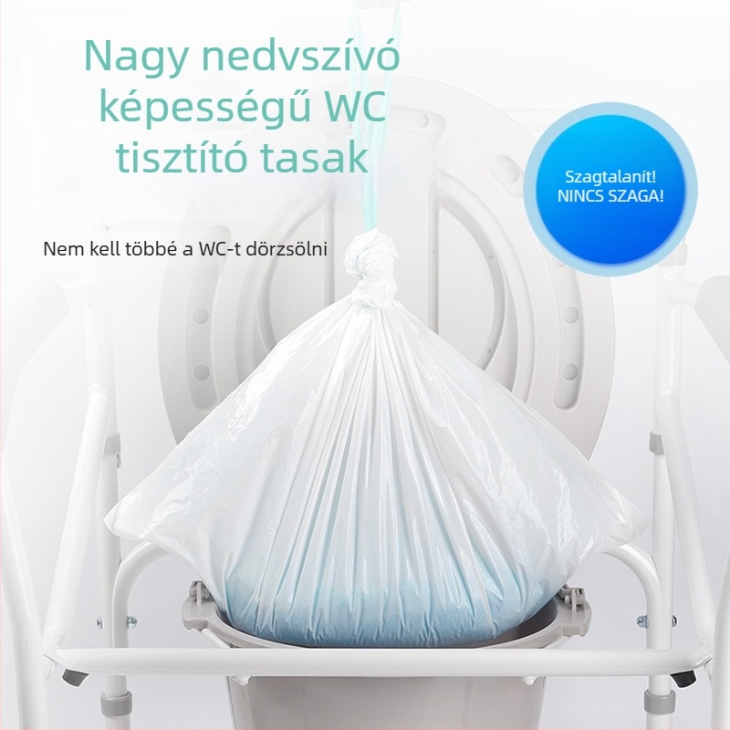 Vastagított nedvszívó alátét vécézacskókhoz, idős- és terhesgondozáshoz; nedvszívó papír; otthoni hordozható vécé tisztítózacskók