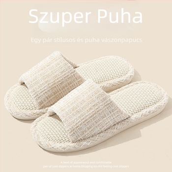 Chanel-stílusú otthoni papucs, légáteresztő és puha, uniszex minden évszakra