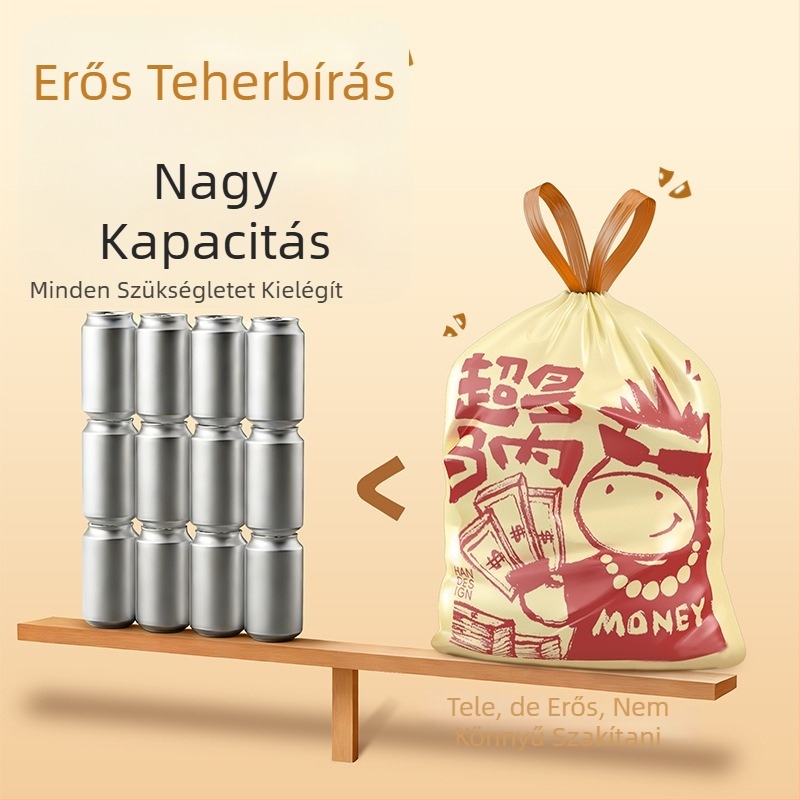 Ló éve karhoz kötődő korlátozott kiadás – extránagy szemeteszsákok zsinóros zárással, szakadásálló, vastagított, konyha és nappali használatra