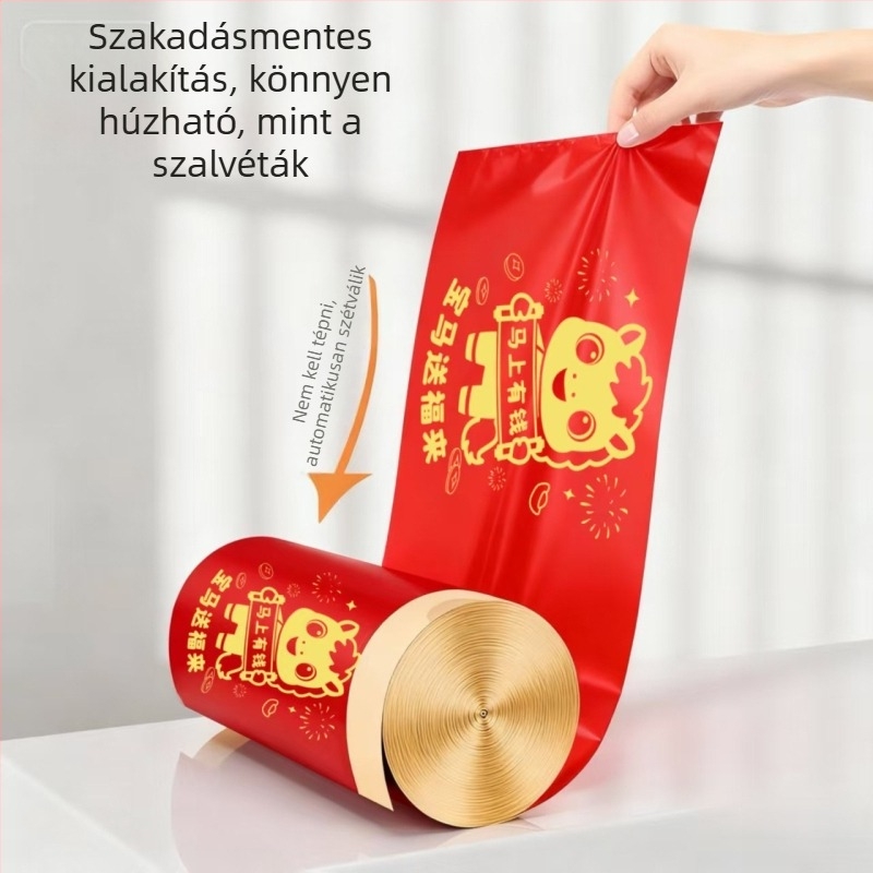 Ló évének mintás zsinóros szemeteszsák, extra nagy és vastag, irodai használatra