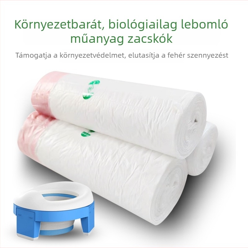 Vastagított egyszer használatos háztartási szemeteszsák húzózsinórral gyerekek számára