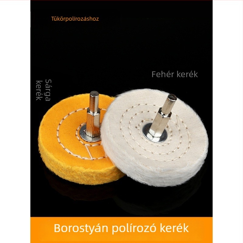 Mansari pamut polírozó korong ékszerekhez és fémekhez, fa- és gyökérfaragáshoz