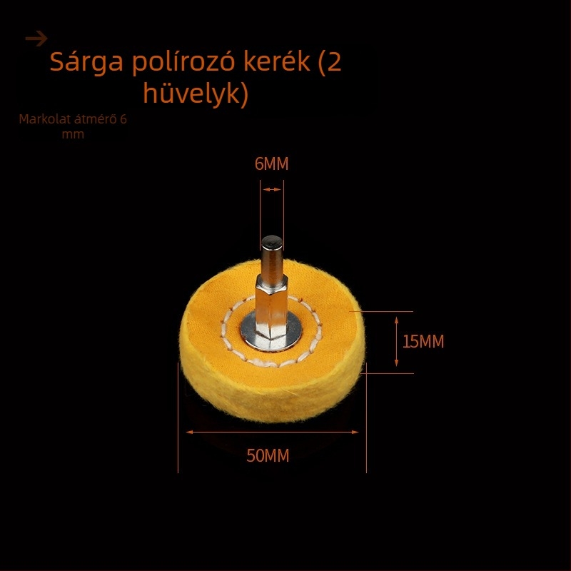Mansari pamut polírozó korong ékszerekhez és fémekhez, fa- és gyökérfaragáshoz