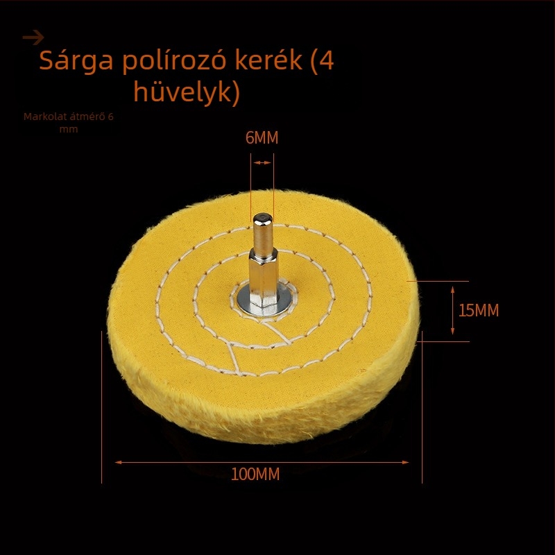 Mansari pamut polírozó korong ékszerekhez és fémekhez, fa- és gyökérfaragáshoz
