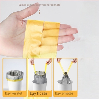Home easy point fekete húzózsinóros szemeteszsák, vastagított kivitel, 45×50 cm, közepes méretű, háztartási és kereskedelmi használatra