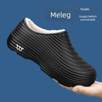 Téli szakács cipő fleece béléssel, meleg vastag talppal, vízálló és csúszásmentes, könnyű munka cipő szállodák és éttermek számára