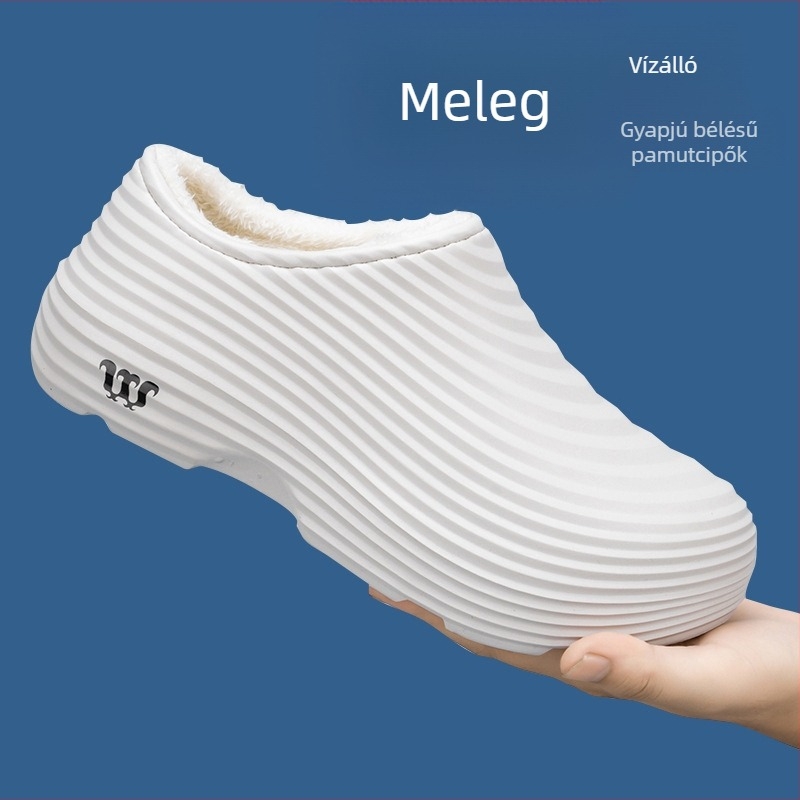 Téli szakács cipő fleece béléssel, meleg vastag talppal, vízálló és csúszásmentes, könnyű munka cipő szállodák és éttermek számára