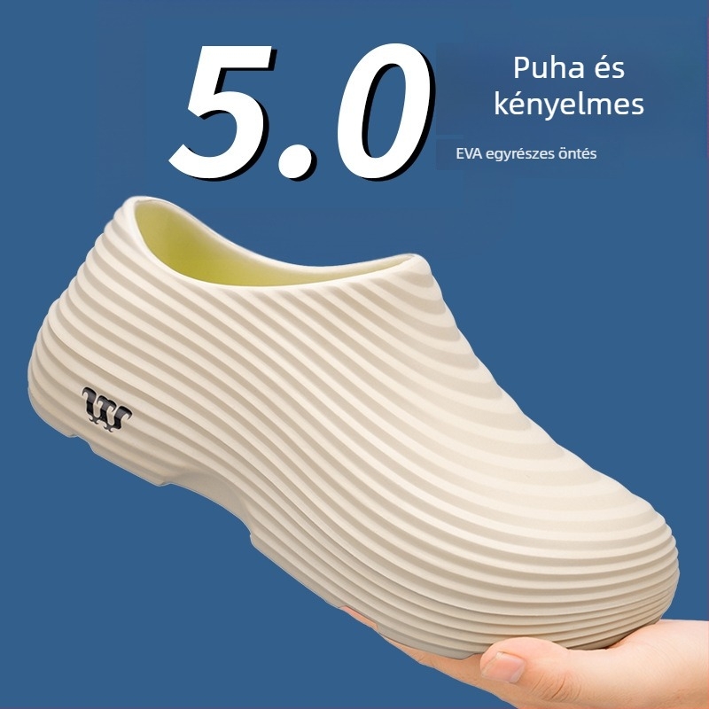 Férfi szakácscipő, csúszásmentes, vízálló, olajálló, könnyű, vastag talpú, konyhai cipő éttermekhez és szállodákhoz