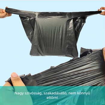 Hordozható egyszer használatos szemeteszsák, vastagított, fekete, otthonra és irodába