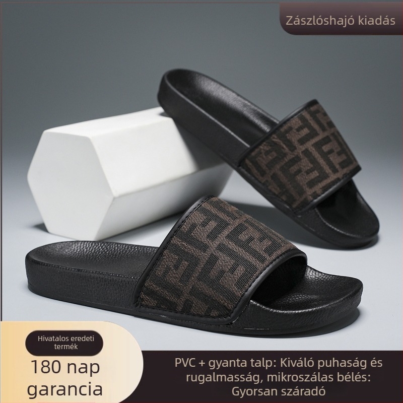Férfi nyári papucs – könnyű mikroszálas felsőrész, puha talp, strandpapucs