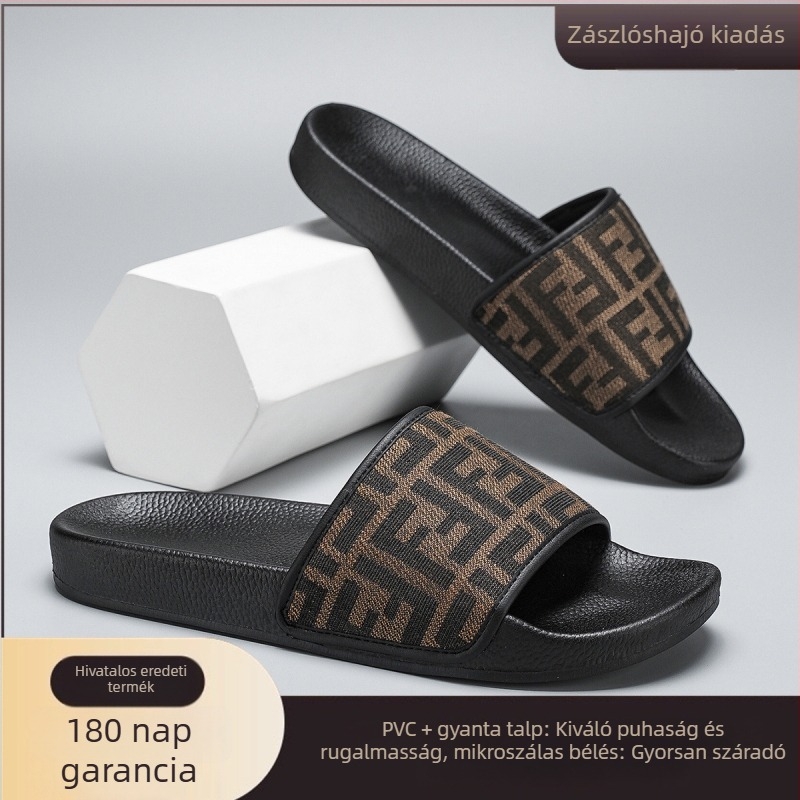 Férfi nyári papucs – könnyű mikroszálas felsőrész, puha talp, strandpapucs