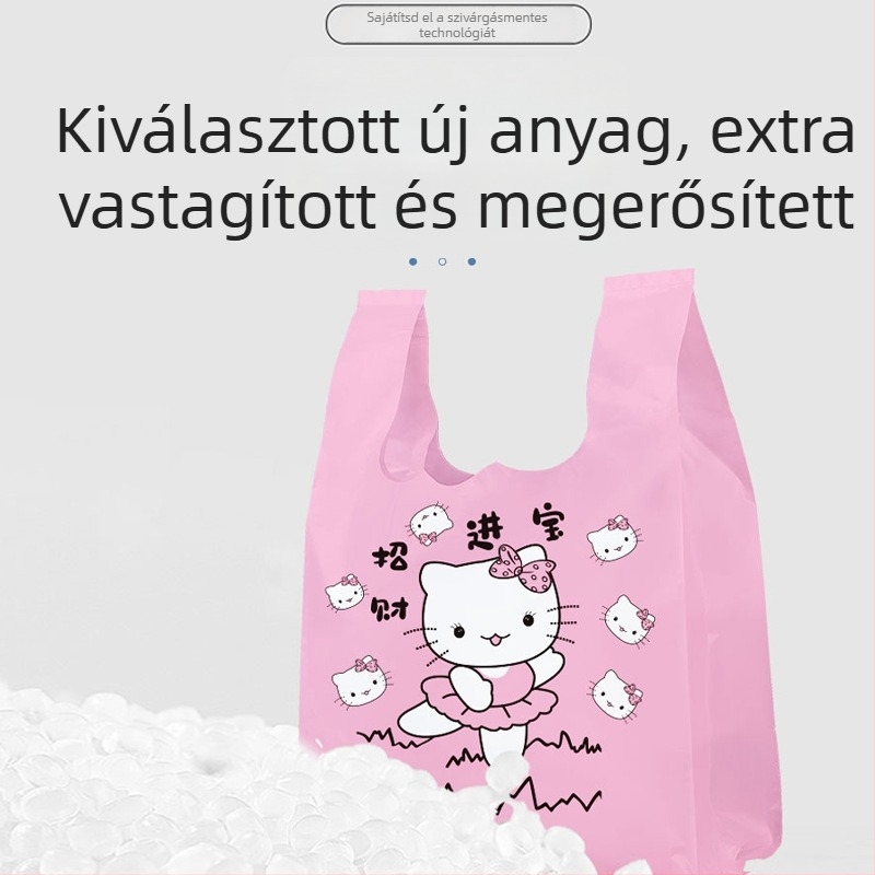 Nagy méretű, vastagított szemeteszsákok szagkontrollal és rovarvédő funkcióval, illatosított műanyag bevásárló zacskók fogantyúval