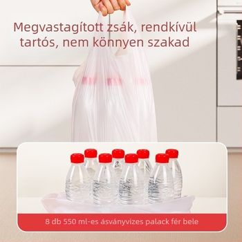 Egyszer használatos konyhai szemeteszacskók mellény-stílusban, perforált, 80 darab, vastag műanyag