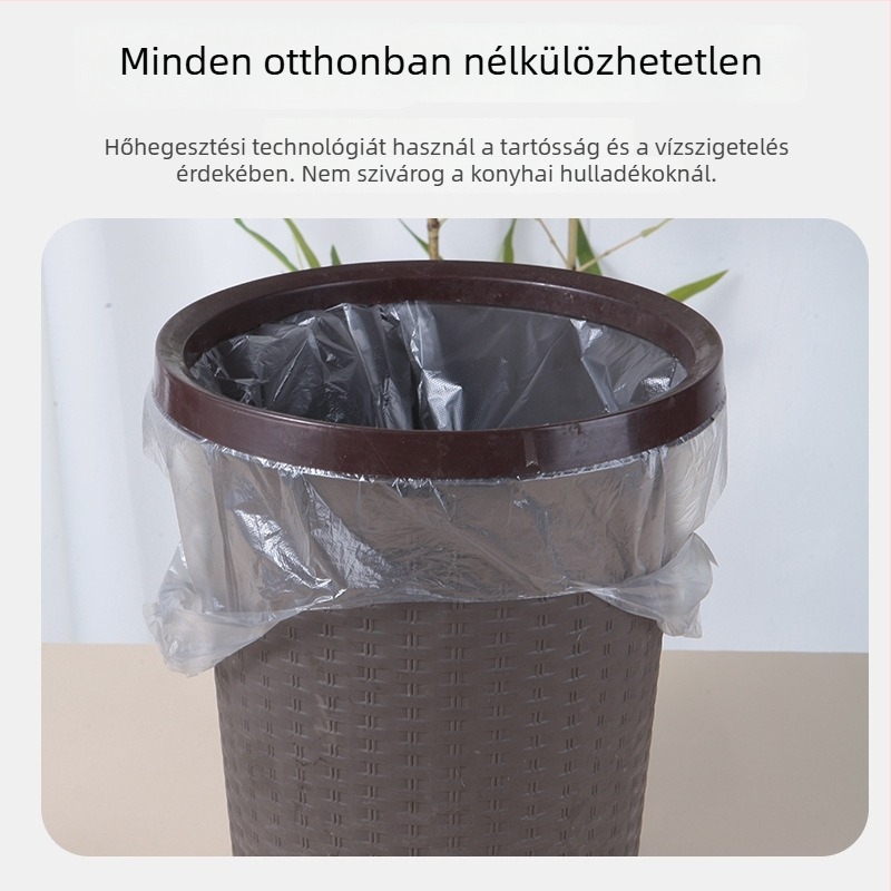 Vastagított mellény-stílusú szemeteszsákok, közepes méretű, otthonra, konyhába és irodába – biológiailag lebomló PE, dobozban 100 darab