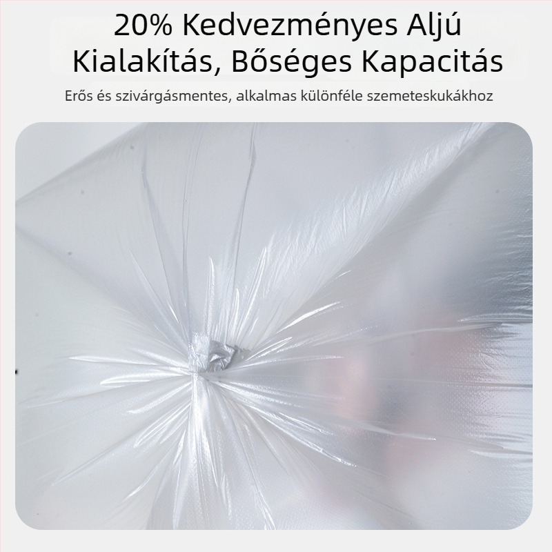 Vastagított mellény-stílusú szemeteszsákok, közepes méretű, otthonra, konyhába és irodába – biológiailag lebomló PE, dobozban 100 darab