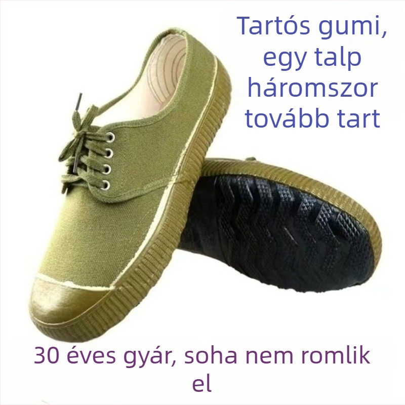 Szellőző, csúszásmentes munkavédelmi cipő, alacsony profilú, mezőgazdaság és építőipar számára, sárga gumicsizma és vászon felsőrésszel