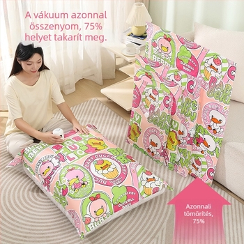 Porszívó tömörítő tárolózsák, extra nagy méret, vastított változat, paplanokhoz, ruhákhoz és dunyhákhoz