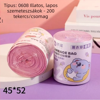 Mellény-stílusú szemeteszsákok otthonra, nappalira és irodába, hordozható, illatosított, vastagított, fogantyúval, 200 darab