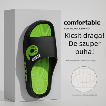 Férfi nyári papucsok – szuper puhák, beltéri és kültéri használatra, csúszásmentes, kopásálló, PVC felsőrész és talp, extra nagy méret