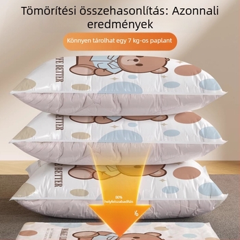 Fejlesztett vákuumos tömörítő tárolózacskók ruhákhoz, paplanokhoz és pehelykabátokhoz; vastagított és megnövelt méretű