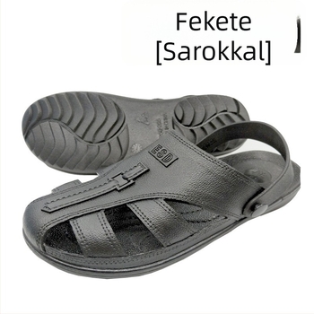 Fekete SPU ujjsvédős pormentes, antistatikus munkás papucs, csúszásmentes talppal, erős és rugalmas, uniszex