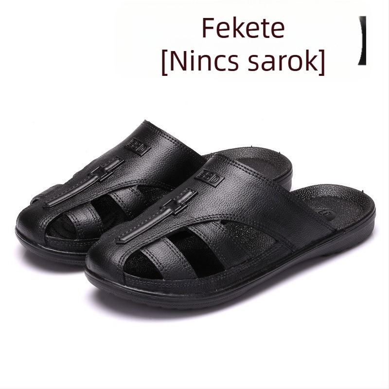 Fekete SPU ujjsvédős pormentes, antistatikus munkás papucs, csúszásmentes talppal, erős és rugalmas, uniszex
