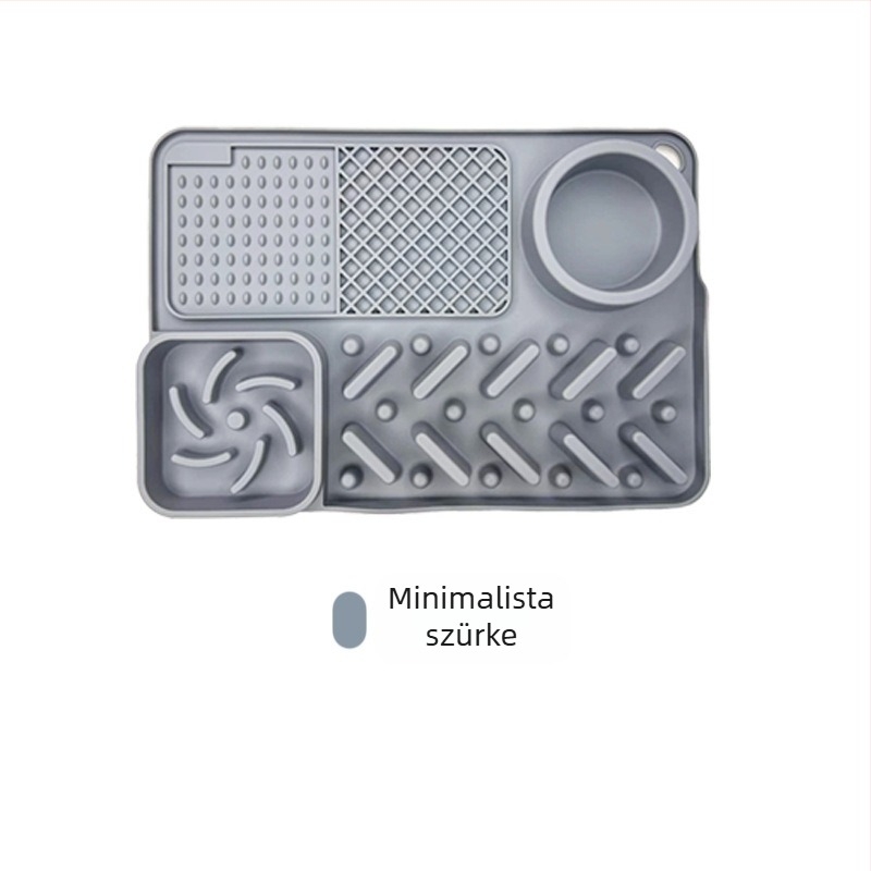 Macska szilikon nyalogató matrac — lassú etetés, anti-tipp tál és szívókorong