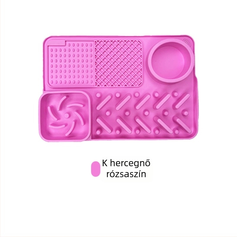 Macska szilikon nyalogató matrac — lassú etetés, anti-tipp tál és szívókorong