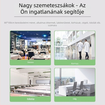 Deli 9576 Nagy méretű, nyolcszögletű stílusú, vastag műanyag szemeteszsákok kereskedelmi tisztításra, ingatlanüzemeltetésre, cateringre és szállodák számára