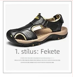 Férfi nyári légáteresztő kültéri szandál zárt orral, vastag talppal, csúszásmentes, személyre szabott