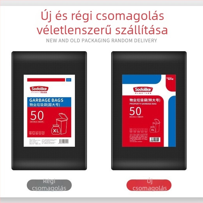 Sodolike Fekete extránagy szemeteszsákok kereskedelmi cateringhez, kültéri használatra