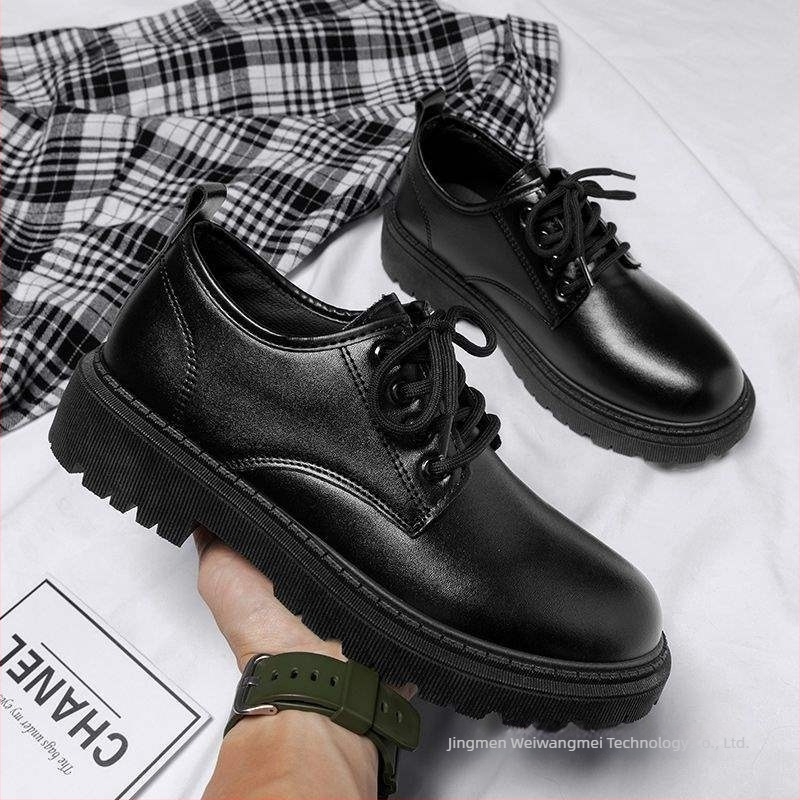 Férfi bőr cipő magasságnövelő 10/8/6 cm-es, őszi casual stílus, koreai stílus, brit stílus
