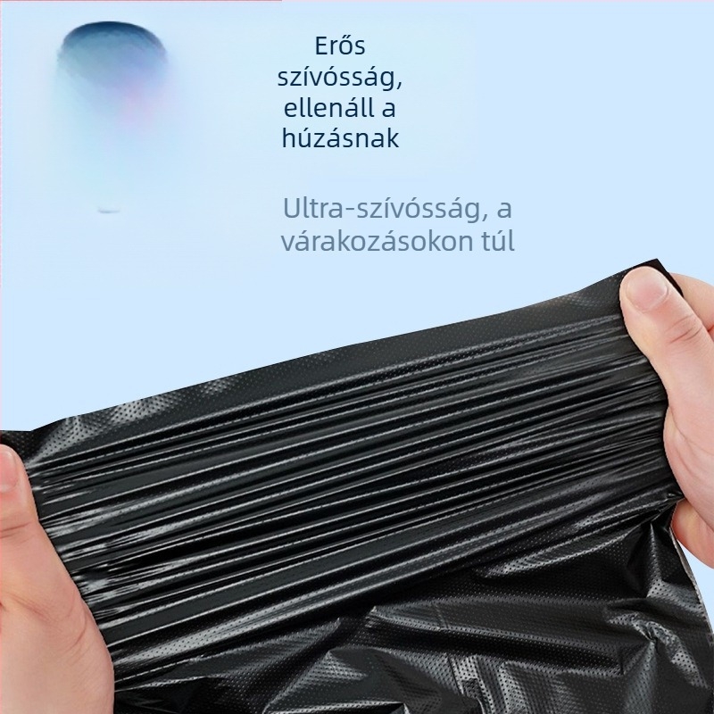 Jin Shengtang fekete perforált egyszer használatos szemeteszsákok PE anyagból, vastagított kivitel, szállodák és konyhák számára, 100 darab/doboz