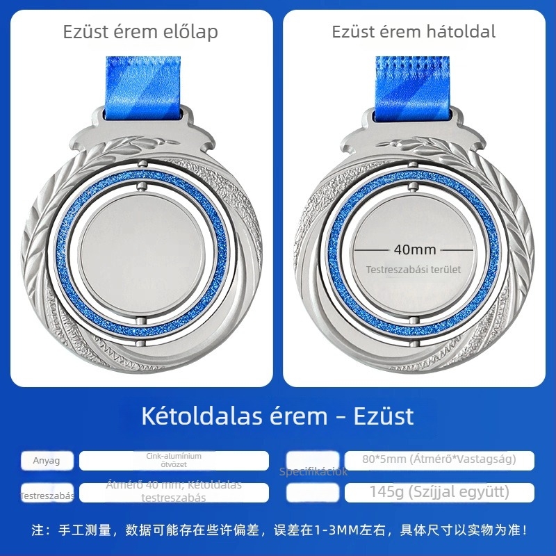 Forgó fém érem maratoni eseményre – testreszabható érmet és plakettet a rendezvény számára