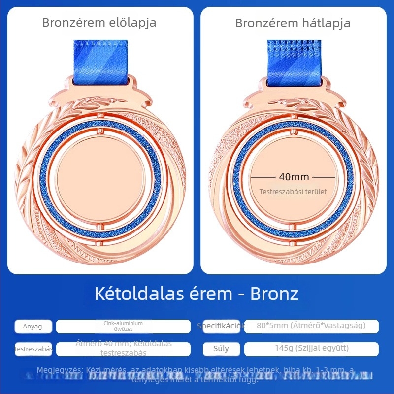 Forgó fém érem maratoni eseményre – testreszabható érmet és plakettet a rendezvény számára