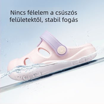 Happy Mary nyári klógok férfiaknak, nőknek és gyerekeknek, zárt orrú szandálokkal és puha csúszásmentes talppal