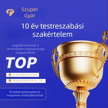 Arany- és bronzszínű fémmedálok gyerekeknek, óvodai díjak és sportnap plakettek