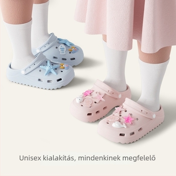 Nyári EVA gyerek szandál tengeri csillag motívummal, légáteresztő, csúszásmentes, belső és kültéri használatra, uniszex, 7–12 éveseknek