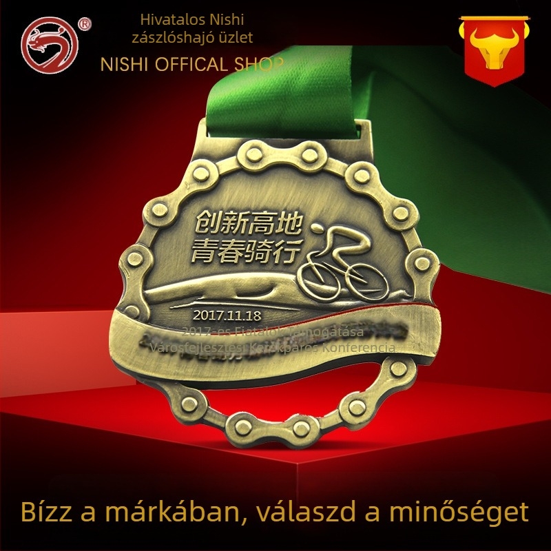 Személyre szabott fém éremek maraton és gyaloglás eseményekre, aranyozott emlékérmek