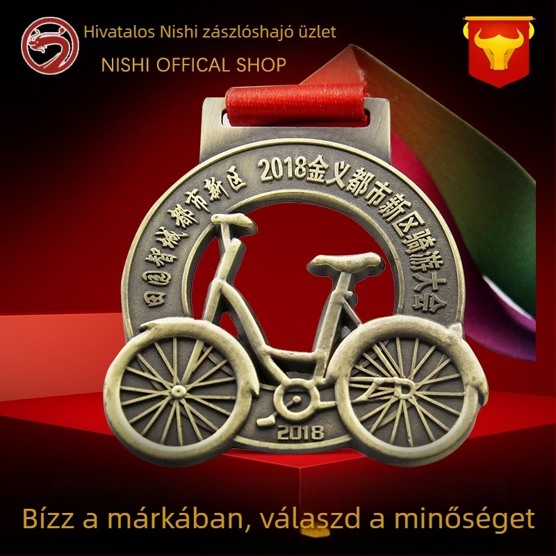 Személyre szabott fém éremek maraton és gyaloglás eseményekre, aranyozott emlékérmek