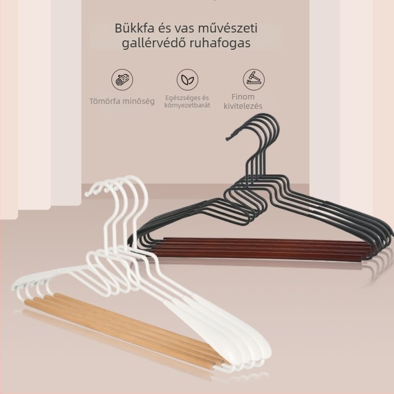 Felnőtt használatra készült bükkfa ruhakasztó, minimalist design, tömörfa ruhatartó, ruhaszárító