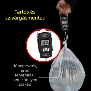 Fehér, egyszer használatos szemeteszsák lapos szájú, vastagított és tartós, szállodák, vendégszobák és otthoni használatra.