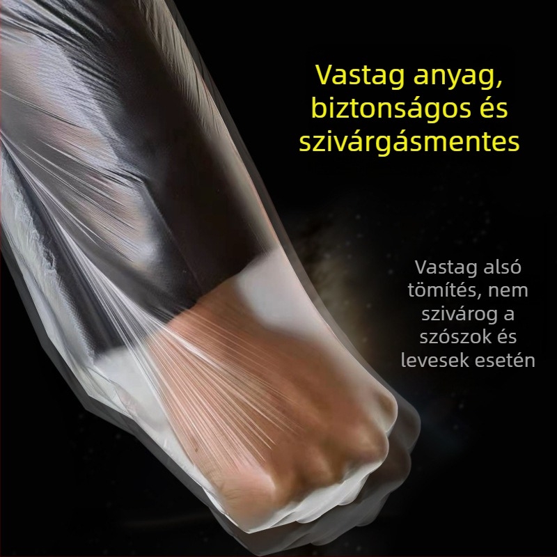 Fehér, egyszer használatos szemeteszsák lapos szájú, vastagított és tartós, szállodák, vendégszobák és otthoni használatra.