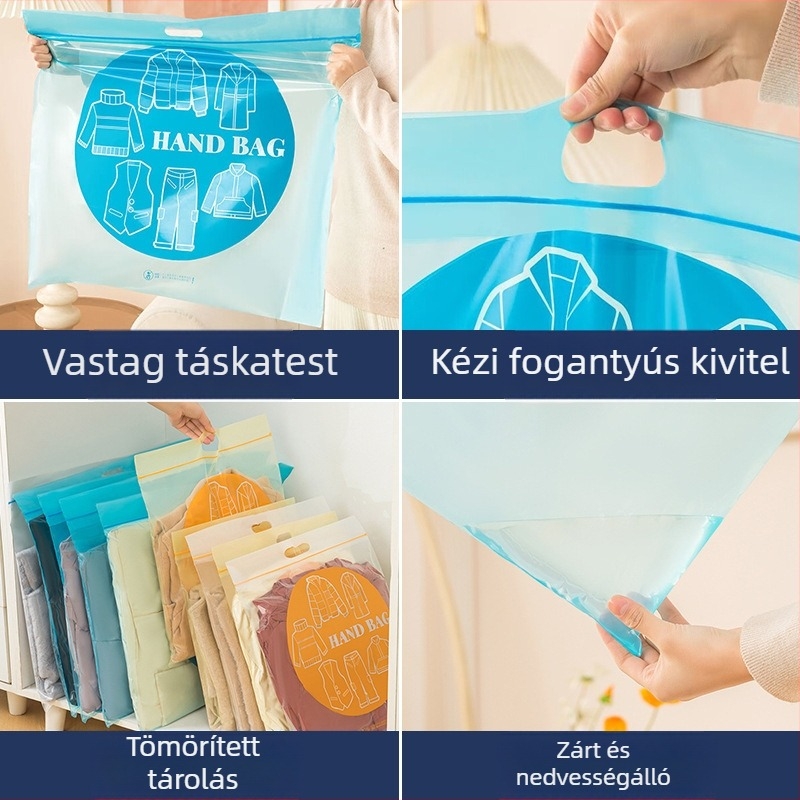 Pehelykabát tároló táska, ruházat rendezésére szolgáló speciális táska, utazáshoz kompakt tömörítő táska