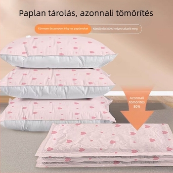 Vákuumos tömörítő tasak paplanok és ruhák tárolására, extra nagy méret, költöztetéshez és otthoni tároláshoz